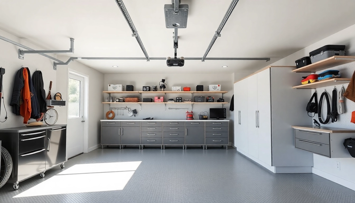 Discover stunning custom garages with innovative storage solutions and modern design elements.