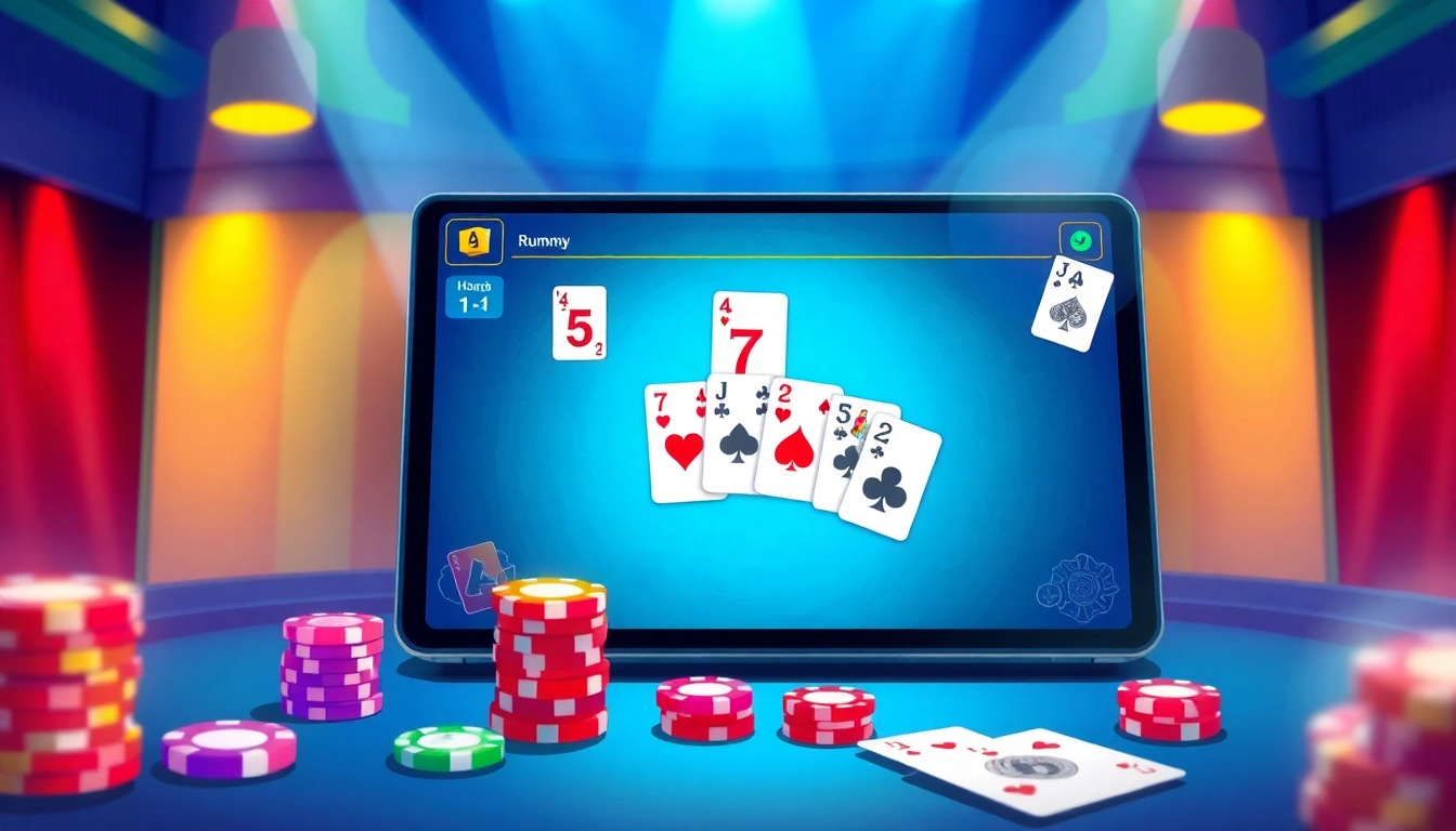 Play rummy wealth with engaging digital cards and vibrant chips for an exciting gaming experience.