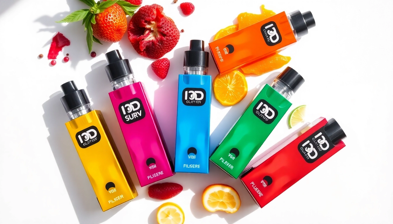 Buy HQD Surv kaufen - vibrant flavors of HQD Surv vapes displayed attractively.