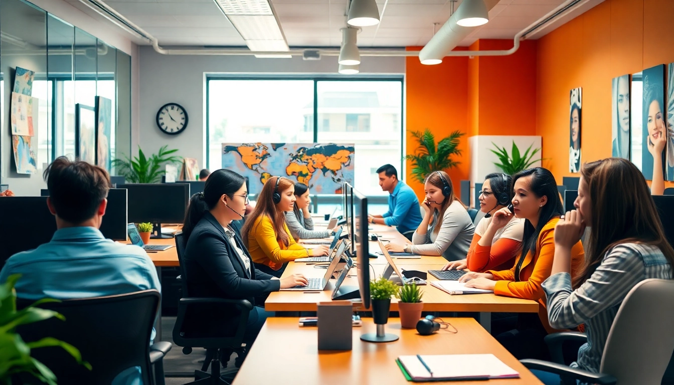 Engaging call center agents in Tijuana call centers collaborating effectively.