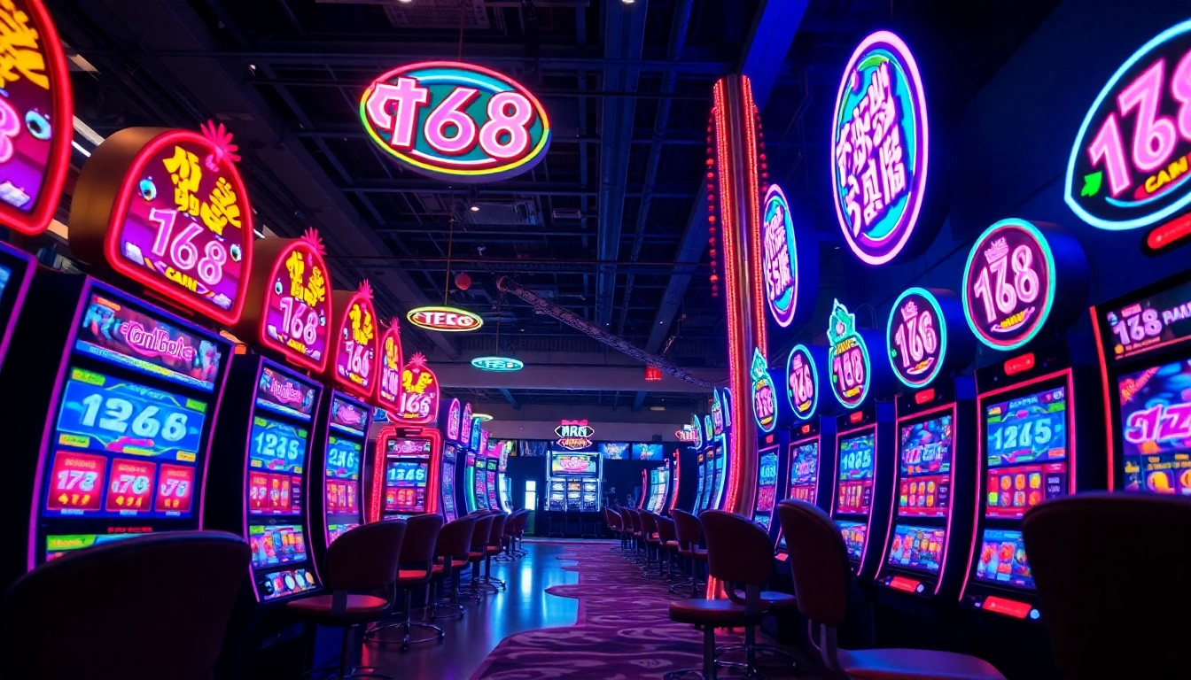 Spin the สล็อต168 slot machines with glowing visuals for a thrilling gaming experience.