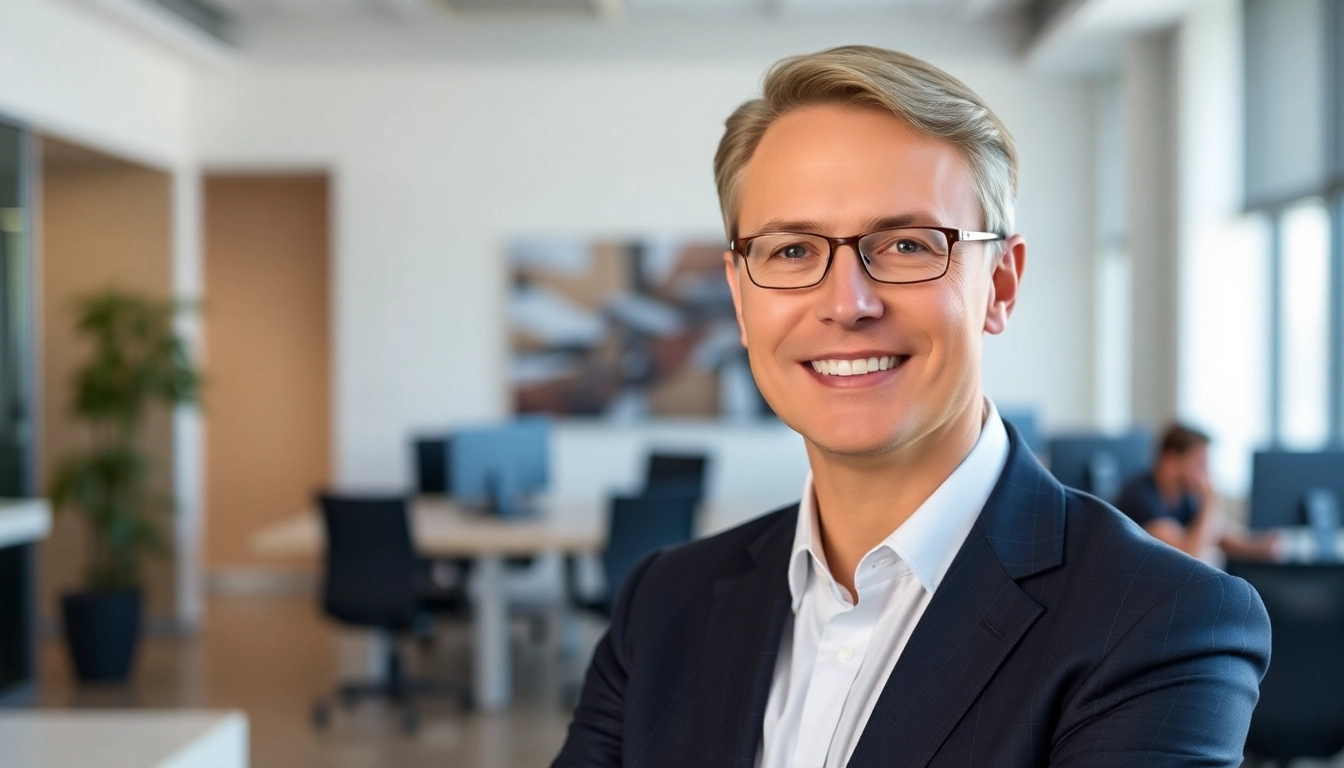 Captivating corporate headshots showcasing a confident professional in a sleek office environment.