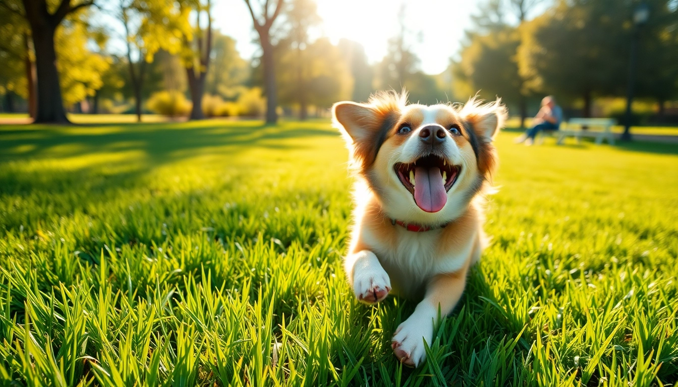 Playful dog enjoying the outdoors with Kate's K9 Pet Care services.